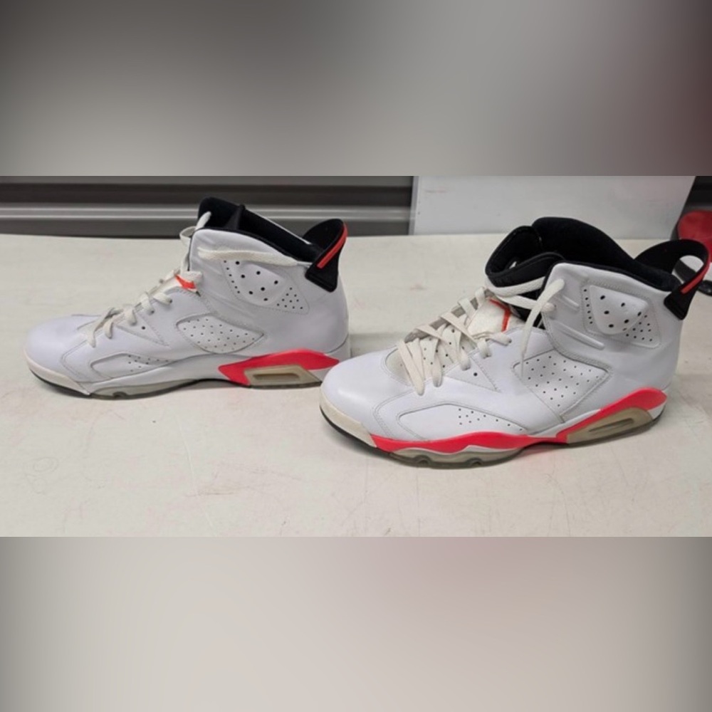 Air Jordan 6 Retro white/Infrared 2014 sneakers size 14